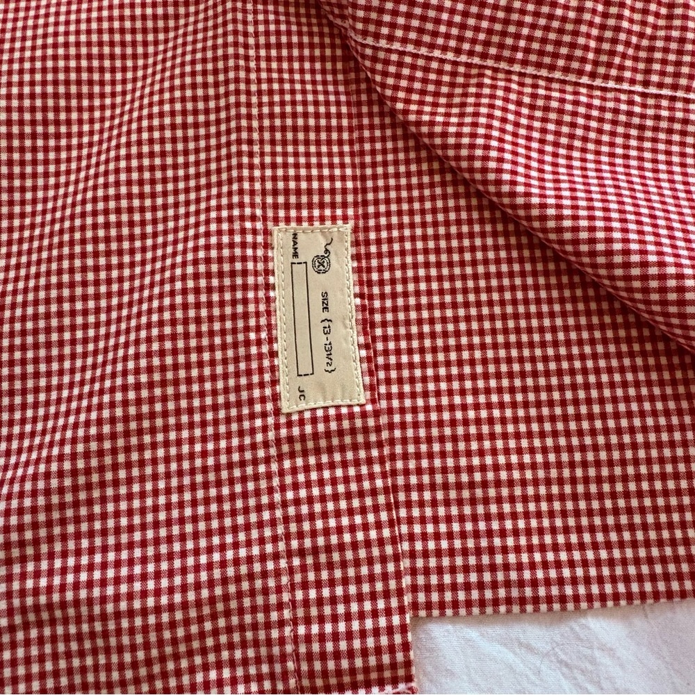 J.Crew 2‑Ply Cotton Gingham Button‑Down Shirt – XS (13–13½)